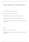 Research Test Bank Chapter 02 Theoretical Framework 2025&sol;2026 QUESTIONS & ANSWERS &lbrack;100&percnt; CORRECT&rsqb; GRADE A&plus;