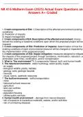 NR 416 Midterm Exam &lpar;2025&rpar; Actual Exam Questions and Answers A&plus; Graded&period;