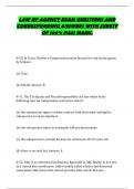 LAW OF AGENCY EXAM QUESTIONS AND  CORRESPONDING ANSWERS WITH SURETY  OF 100&percnt; PASS MARK&period;
