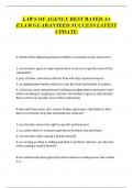 LAWS OF AGENCY BEST RATED A&plus;  EXAM GUARANTEED SUCCESS LATEST  UPDATE&period; 