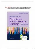 Test Bank For Davis Advantage for Psychiatric Mental Health Nursing 10th Edition By Karyn I&period; Morgan&semi; Mary C&period; Townsend