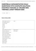 ONESTREAM IMPLEMENTATION EXAM QUESTIONS WITH COMPLETE SOLUTION&rpar; &lpar;MULTIPLE CHOICES&rpar; &lpar;A&plus; GRADED 100&percnt; VERIFIED&rpar; LATEST VERSION 2025