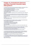 Chapter 15&colon; Schizophrenia Spectrum and Other Psychotic Disorders latest 2025 graded A