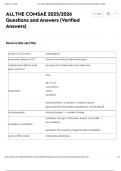 ALL THE COMSAE 2025&sol;2026Questions and Answers &lpar;VerifiedAnswers&rpar;