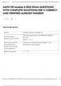 MATH 110 Module 8 exam 2025 QUESTIONS WITH COMPLETE SOLUTIONS &lpar;100 &percnt; CORRECT AND VERIFIED&rpar; ALREADY PASSED&excl;&excl;