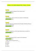 CHEM 210 BIOCHEMISTRY FINAL EXAM &vert; PORTAGE LEARNING