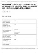 Xactimate Lvl 1 Cert&period; ACTUAL EXAM QUESTIONS WITH COMPLETE SOLUTION GUIDE &lpar;A&plus; GRADED 100&percnt; VERIFIED&rpar; LATEST VERSION 2025&excl;&excl;