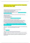 CSLB Contractor's Law practice test Part 2 &lpar;Questions and Answers&rpar; 2024 &sol; 2025