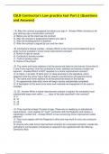 CSLB Contractor's Law practice test Part 2 &lpar;Questions and Answers&rpar;  