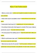 Basic Code Enforcement questions and answers