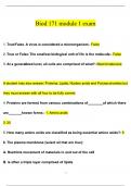 Biod 171 module 1 exam question and answer