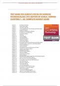 Test Bank &ndash; Karch's Focus on Nursing Pharmacology&comma; 9th Edition by Rebecca Tucker &ndash; Verified Chapters 1&ndash;60 &ndash; Complete Newest Guide
