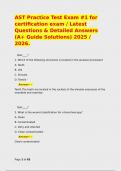 AST Practice Test Exam &num;1 for certification exam &sol; Latest Questions & Detailed Answers &lpar;A&plus; Guide Solutions&rpar; 2025 &sol; 2026&period;