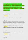 CompTia A&plus; 220-1001 Core 1 Certification Practice Exam &sol; Test Review Questions & Certified Solution &sol; 100&percnt; correct &sol; Already Gaded A&plus;