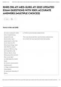 RNRS 396 ATI MED-SURG ATI  EXAM 2025 UPDATED EXAM QUESTIONS WITH 100&percnt; ACCURATE ANSWERS &lpar;MULTIPLE CHOICES&rpar;