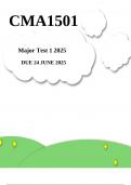 CMA1501 Major Test 1 2025 DUE 24 June 2025