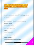 CMS 315 MIDTERM 2025&sol;2026 EXAM  QUESTIONS AND ANSWERS &vert; 100&percnt;  PASS 