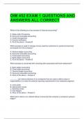 OIM 452 EXAM 1 QUESTIONS AND ANSWERS ALL CORRECT 