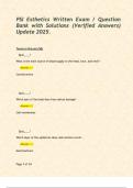 PSI Esthetics Written Exam &sol; Question Bank with Solutions &lpar;Verified Answers&rpar; Update 2025&period;  