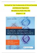 TEST BANK For Tietz Fundamentals of Clinical Chemistry and Molecular Diagnostics&comma; 8th Edition by Nader Rifai&comma; Verified Chapters 1 - 49&comma; Complete Newest Version
