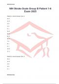 NIH Stroke Scale Group B Patient 1-6 Exam 2025