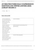 ATI PEDS PROCTORED EXAM COMPREHENSIVE QUESTIONS AND VERIFIED ANSWERS &lpar;2025&rpar; ALREADY GRADED A&plus;