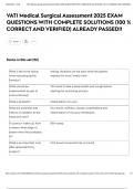 VATI Medical Surgical Assessment exam 2025 EXAM QUESTIONS WITH COMPLETE SOLUTIONS &lpar;100 &percnt; CORRECT AND VERIFIED&rpar; ALREADY PASSED&excl;&excl;