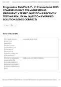 Progression&colon; Field Tech V - VI Conventional 2025 COMPREHENSIVE EXAM QUESTIONS &vert;FREQUENTLY TESTED QUESTIONS &vert;RECENTLY TESTING REAL EXAM QUESTIONS&vert;VERIFIED SOLUTIONS &lpar;100&percnt; CORRECT&rpar;