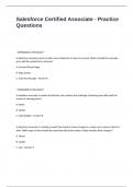 Salesforce Certified Associate - Practice Questions and Answers