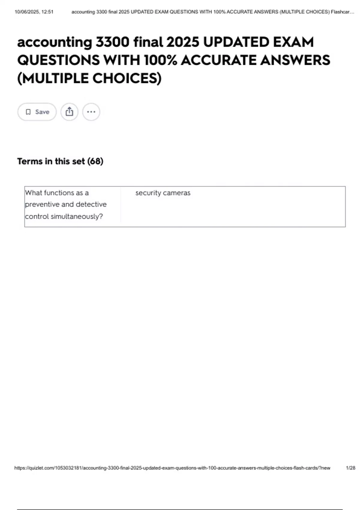 accounting 3300 final exam 2025 UPDATED EXAM QUESTIONS WITH 100% ...