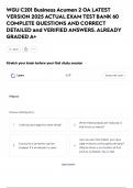 WGU C201 Business Acumen 2 OA LATEST VERSION 2025 ACTUAL EXAM TEST BANK 60 COMPLETE QUESTIONS AND CORRECT DETAILED and VERIFIED ANSWERS&period; ALREADY GRADED A&plus; 