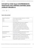 ICH GCP for CCRC Exam COMPREHENSIVE QUESTIONS AND VERIFIED ANSWERS &lpar;2025&rpar; ALREADY GRADED A&plus;