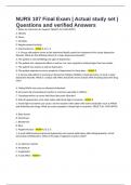 NURS 107 Final Exam &vert; Actual study set &vert; Questions and verified Answers