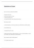 Salesforce Exam Questions with Complete and Correct Answers