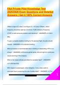 FAA PRIVATE PILOT EXAM PACKAGE DEAL QUESTIONS AND VERIFIED DETAILED ANSWERS &vert; 100&percnt; GUARANTEED PASS &vert; ALREADY GRADED A&plus;