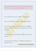 POLESTAR EXAM REVIEW QUESTIONS AND ANSWERS