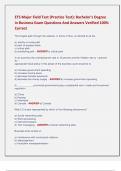 ETS Major Field Test &lpar;Practice Test&rpar;&colon; Bachelor's Degree  in Business Exam Questions And Answers Verified 100&percnt;  Correct