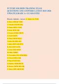 FUTURE SOLDIER TRAINING EXAM QUESTIONS AND ANSWERS LATEST 2025-2026 UPDATE &vert;GRADE A&plus; GUARANTEE