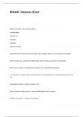 BSAC Ocean diver Exam Questions and Answers