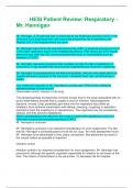 HESI Patient Review&colon; Respiratory - Mr&period; Hannigan questions and answers 100&percnt; complete solution 2025&sol;2026