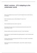 BSAC Revision Question and Answers - OT1 Adapting to the underwater world