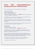 Evolve HESI Leadership&sol;Management  Questions With 100&percnt; VERIFIED Solutions 