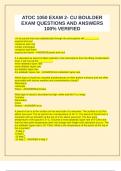 ATOC 1050 EXAM 2- CU BOULDER EXAM QUESTIONS AND ANSWERS 100&percnt; VERIFIED