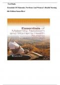   TEST BANK for  Essentials of Maternity&comma; Newborn&comma; and Women's Health Nursing Sixth&comma; Edition by SUSAN RICCI &lpar;Author&rpar; Latest Version 2025 &lbrack;A&plus;&rsqb;