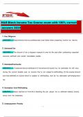 H&R Block Income Tax Course Questions and Answers 100&percnt; Correct