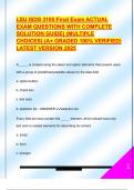 LSU ISDS 3105 Final Exam ACTUAL  EXAM QUESTIONS WITH COMPLETE  SOLUTION GUIDE&rpar; &lpar;MULTIPLE  CHOICES&rpar; &lpar;A&plus; GRADED 100&percnt; VERIFIED&rpar;  LATEST VERSION 2025