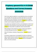 Prophecy general ICU A V3 EXAM Questions and Correct Answers 2025&sol;2026