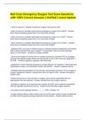  Red Cross Emergency Oxygen Test Exam Questions with 100&percnt; Correct Answers &vert; Verified &vert; Latest Update