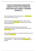 FIVEGUYS MANAGER KNOWLEDGE COMPLETE STUDY WITH COMPLETE QUESTIONS AND CORRECT ANSWERS GRADED A&plus;