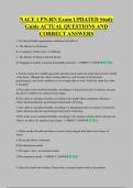 NACE 1 PN-RN Exam UPDATED Study  Guide ACTUAL QUESTIONS AND  CORRECT ANSWERS